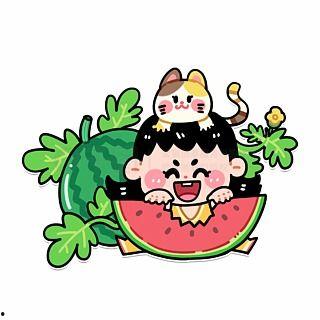 卡通头像吃瓜图文,揭秘网络潮流背后的趣味与思考